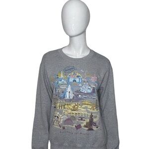 Disneyland discover the magic passport gray sweatshirt Disney Mickey kingdom